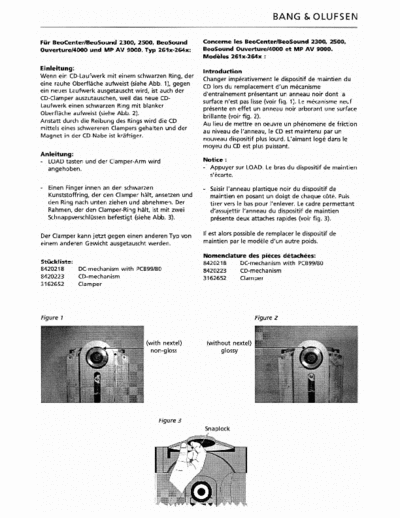 Fuer BeoCenter BeoSound 2300 2500  BeoSound Ouverture 4000 und MP AV 9000 Typ 261  264 Fuer BeoCenter BeoSound 2300 2500  BeoSound Ouverture 4000 und MP AV 9000 Typ 261  264 Fuer BeoCenter BeoSound 2300 2500  BeoSound Ouverture 4000 und MP AV 9000 Typ 261  264